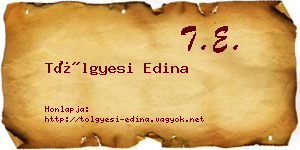 Tölgyesi Edina névjegykártya
